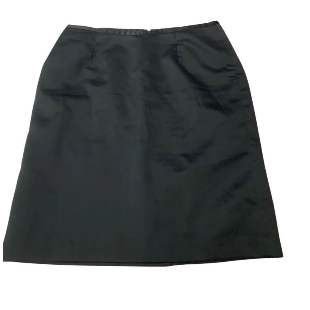 Vintage Black Satin Feel Skirt